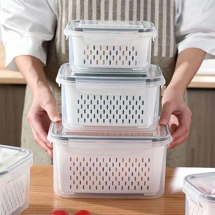 Kitchen Food Storage Containers Set (Pack of 2)